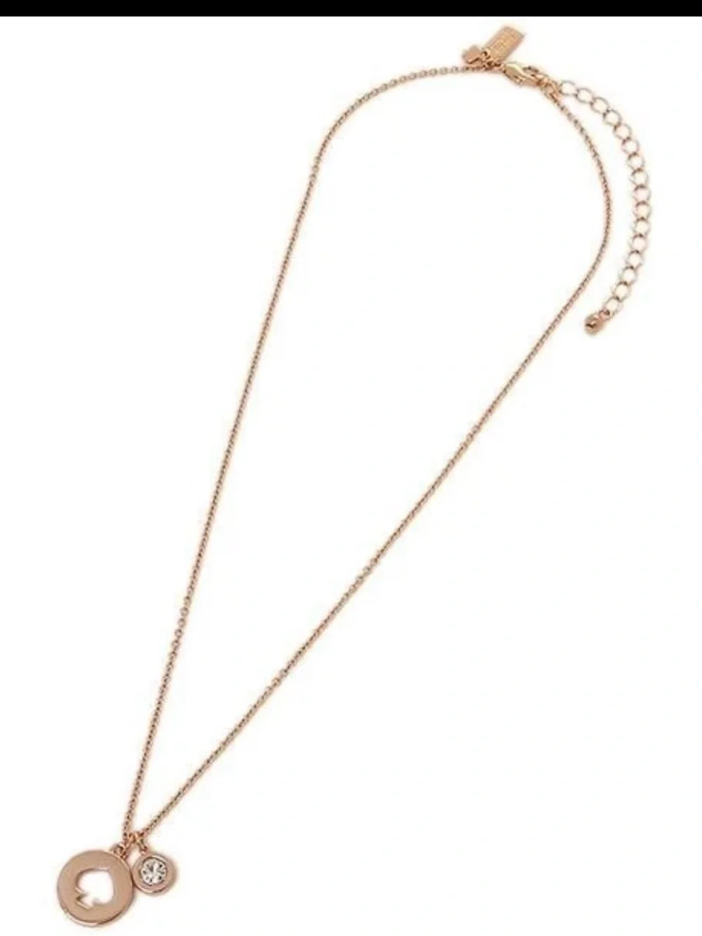 Kate Spade New York Spot the Spade Rose Gold pendant necklace Brand New
